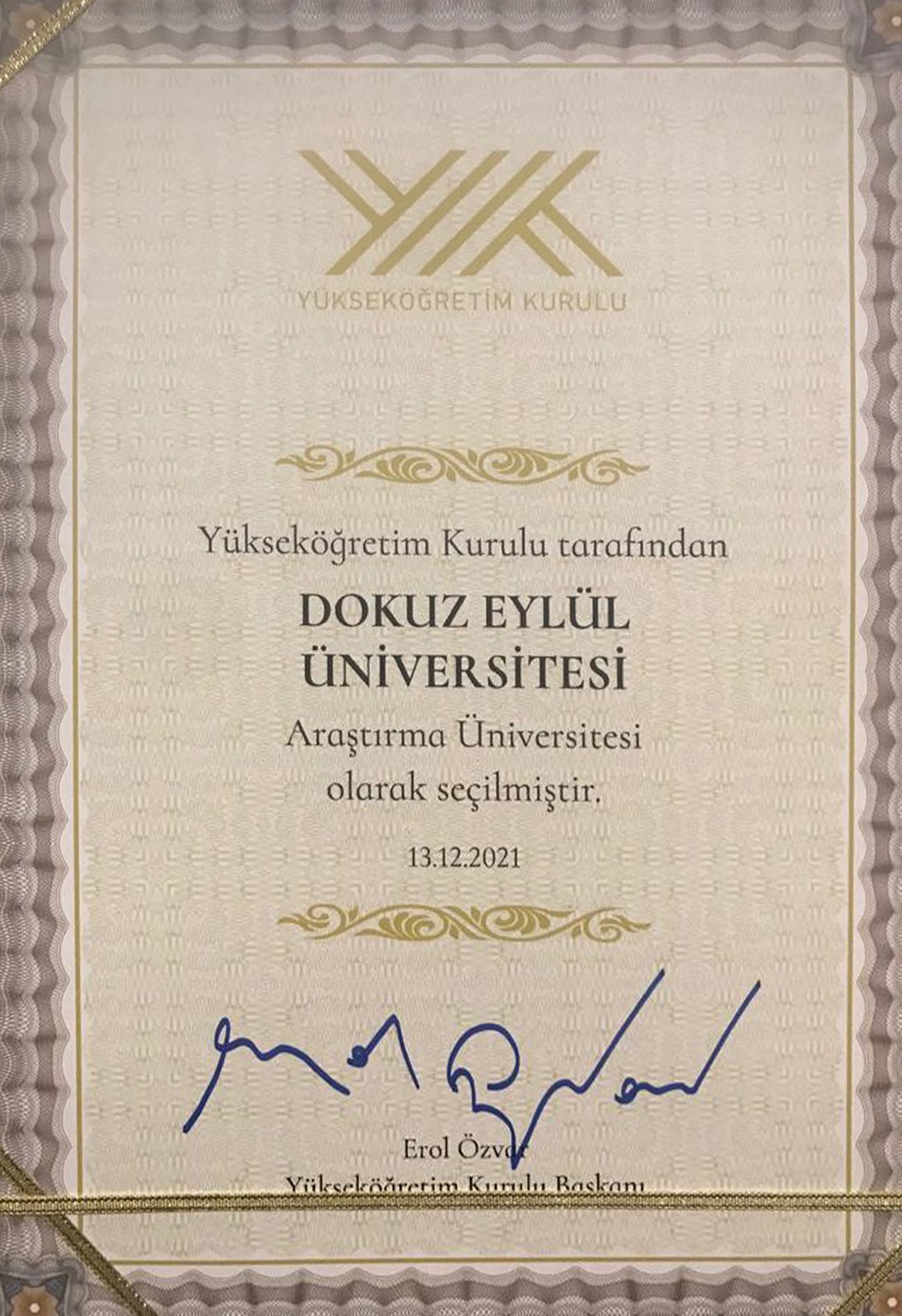Dokuz Eylül Üniversitesi Araştırma Üniversitesi